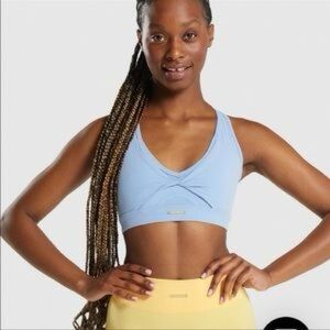 Gymshark x Whitney Simmons Cycling Shorts + Mesh Bra (Goal Blue)